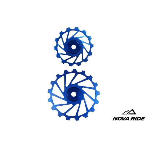 Nova Ride Pulley Wheels 14/17T (Pair) - Blue