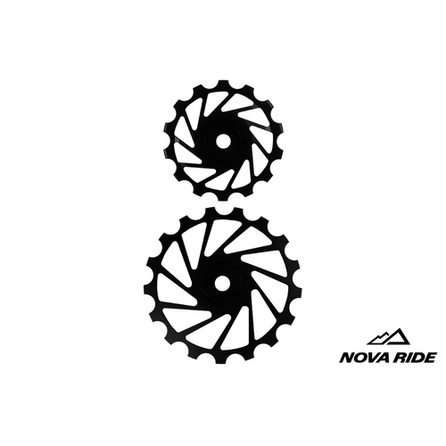 Nova Ride Pulley Wheels 14/17T (Pair) - Black