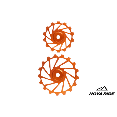 Nova Ride Pulley Wheels 14/17T (Pair) - Orange