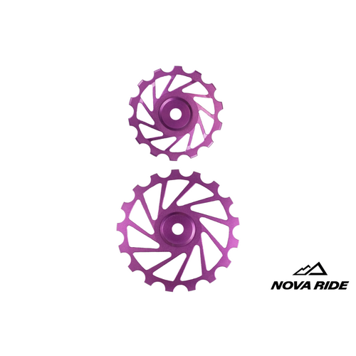 Nova Ride Pulley Wheels 14/17T (Pair) - Purple