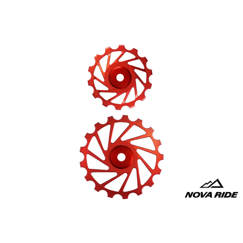 Nova Ride Pulley Wheels 14/17T (Pair) - Red