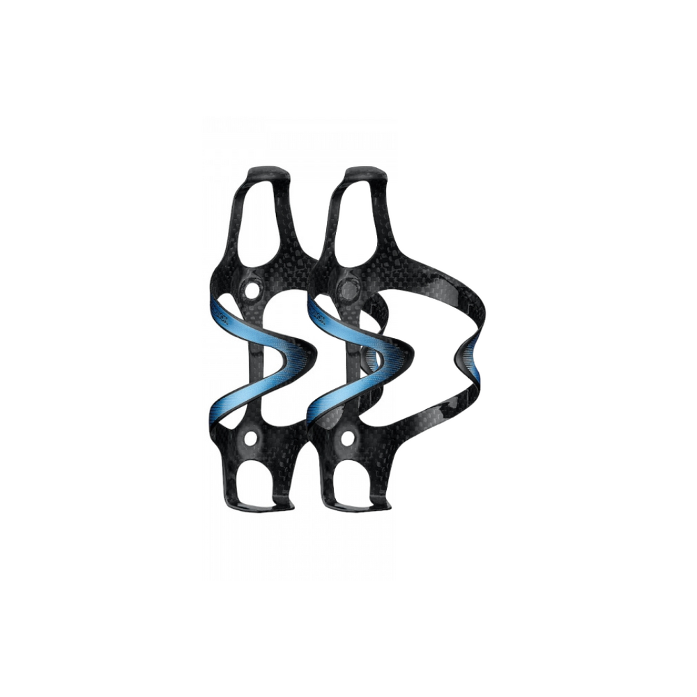 Ciclovation Premium Carbon Bottle Cages - Diamond Blue (Pair)