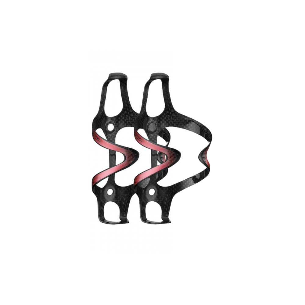 Ciclovation Premium Carbon Bottle Cages - Diamond Red (Pair)