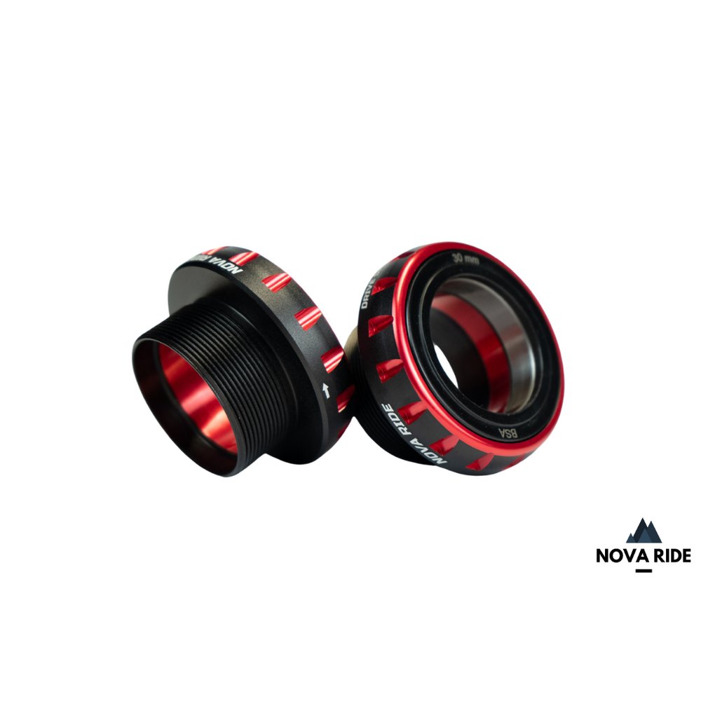 Nova Ride CBB Ceramic Bottom Bracket BSA 30mm FSA/Rotor - Red