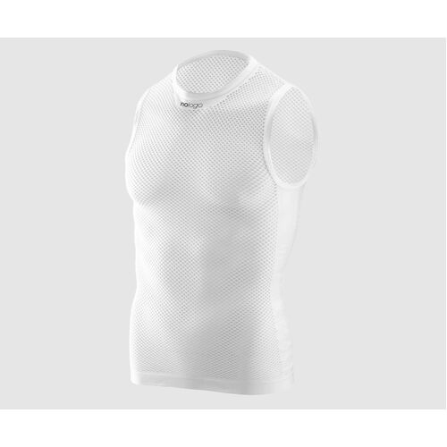 nologo Mesh Sleeveless Cycling Base Layer - White